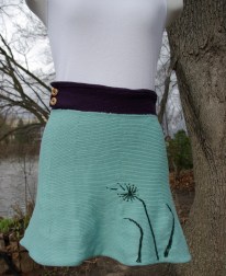 Blue Embroidered skirt